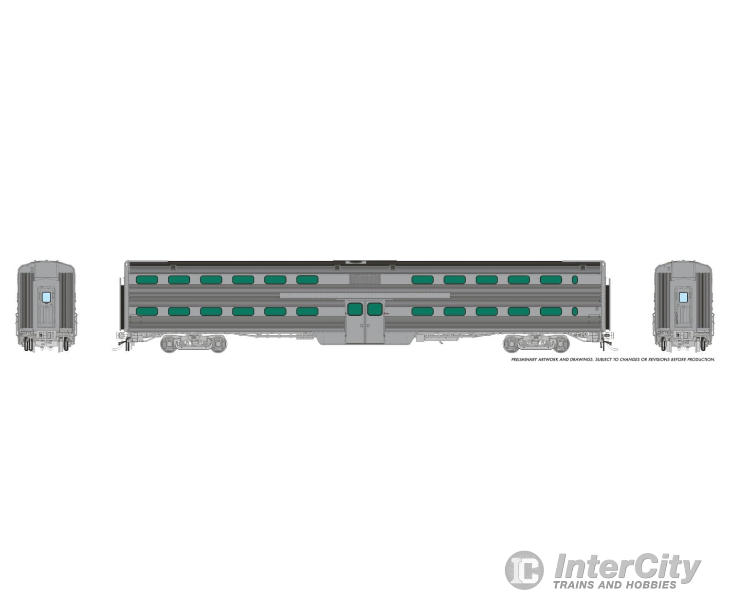 Rapido 145097 HO Gallery Commuter Car: Coach: Painted Unletttered Passenger Cars