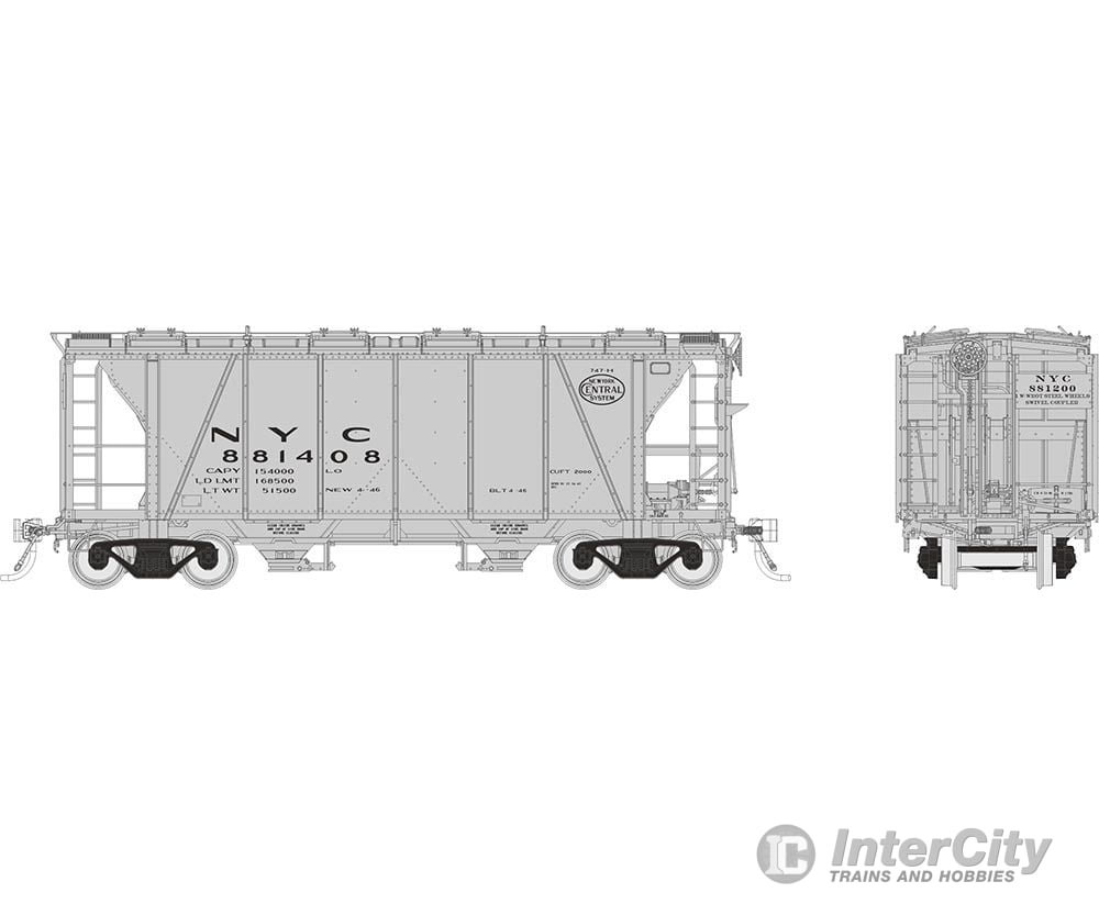 Rapido 149002 Ho Enterprise Covered Hopper: Nyc - Gothic: 6-Pack #1