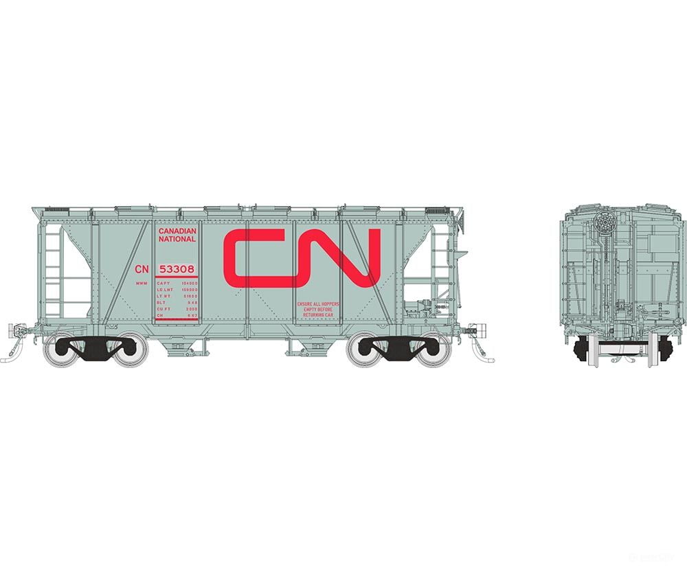 Rapido 149010A Ho Enterprise Covered Hopper: Cn - Mow Grey: Single Car #1