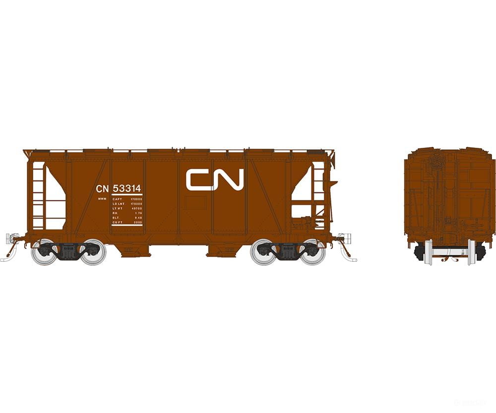 Rapido 149011A Ho Enterprise Covered Hopper: Cn - Mow Red: Single Car #1