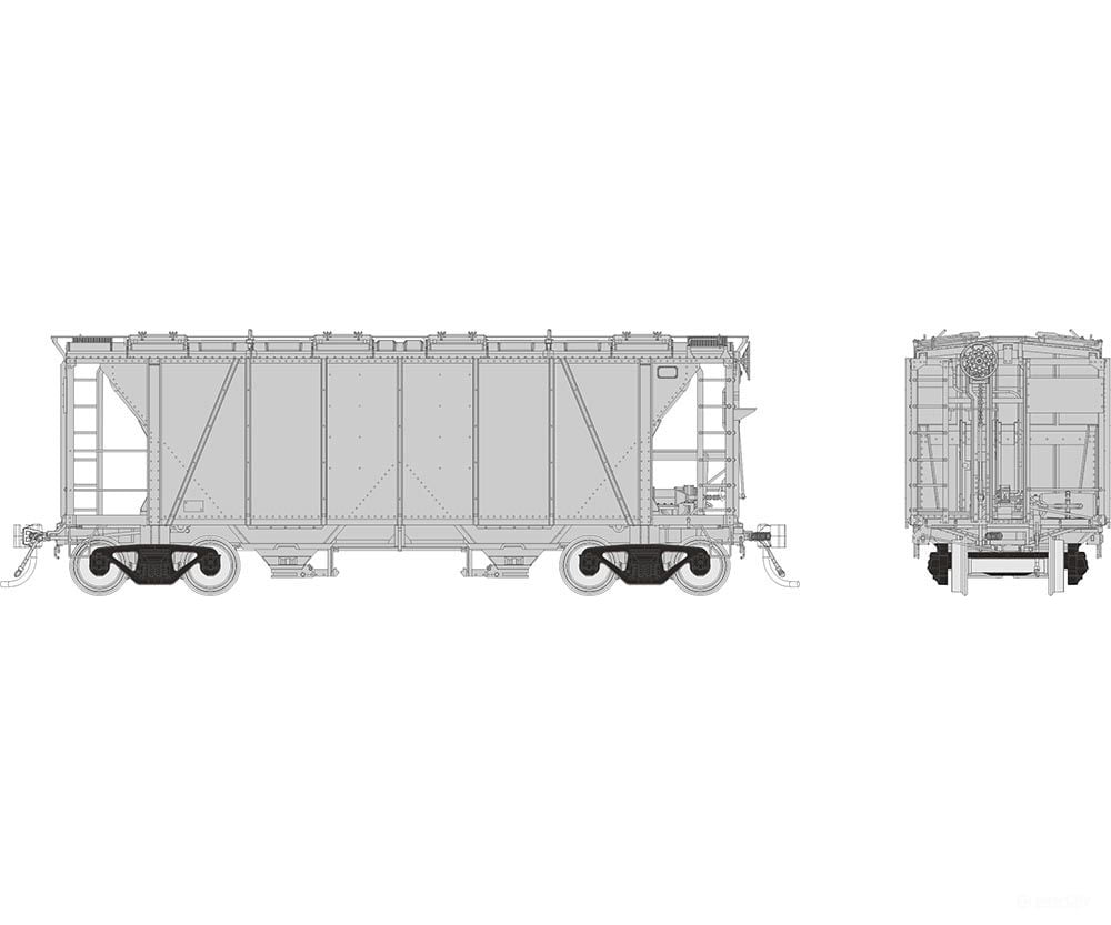 Rapido 149098 Ho Enterprise Covered Hopper: Undecorated - Nyc Style: Single Car