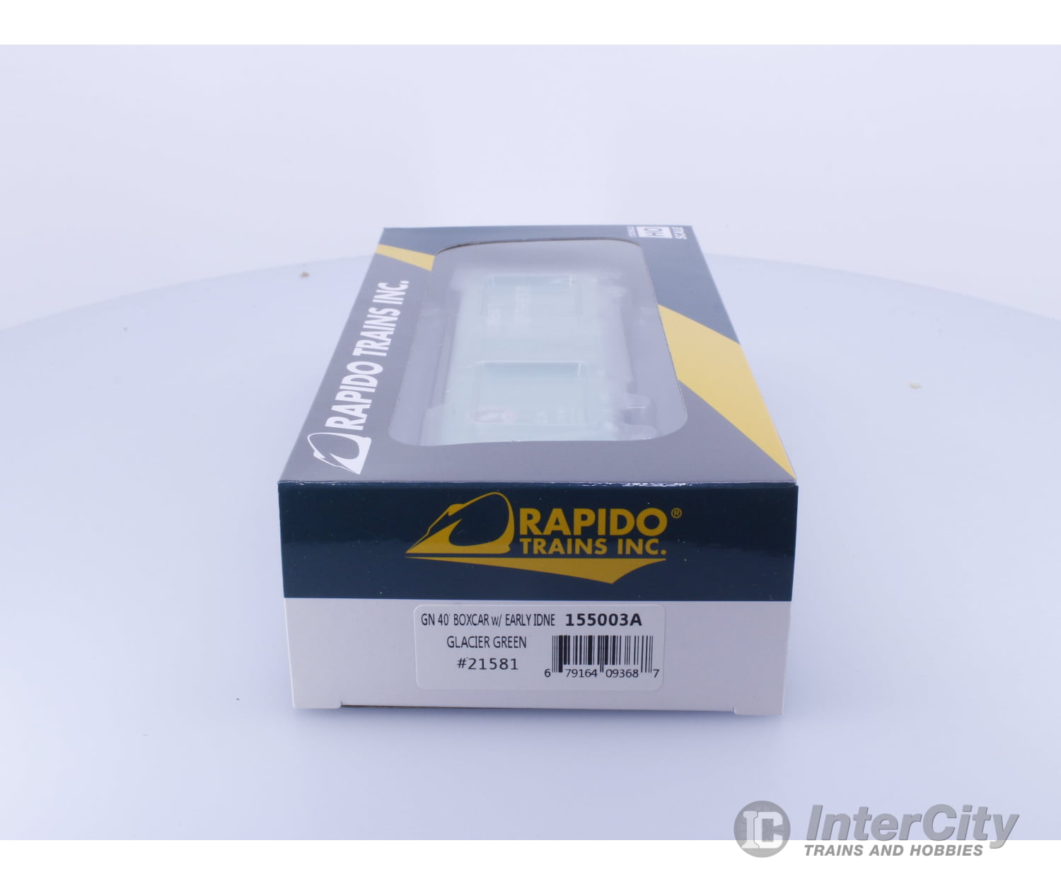 Rapido 155003A HO 40’ Box Car With Early IDNE Glacier Green Great Northern (GN) 21581 Freight Cars