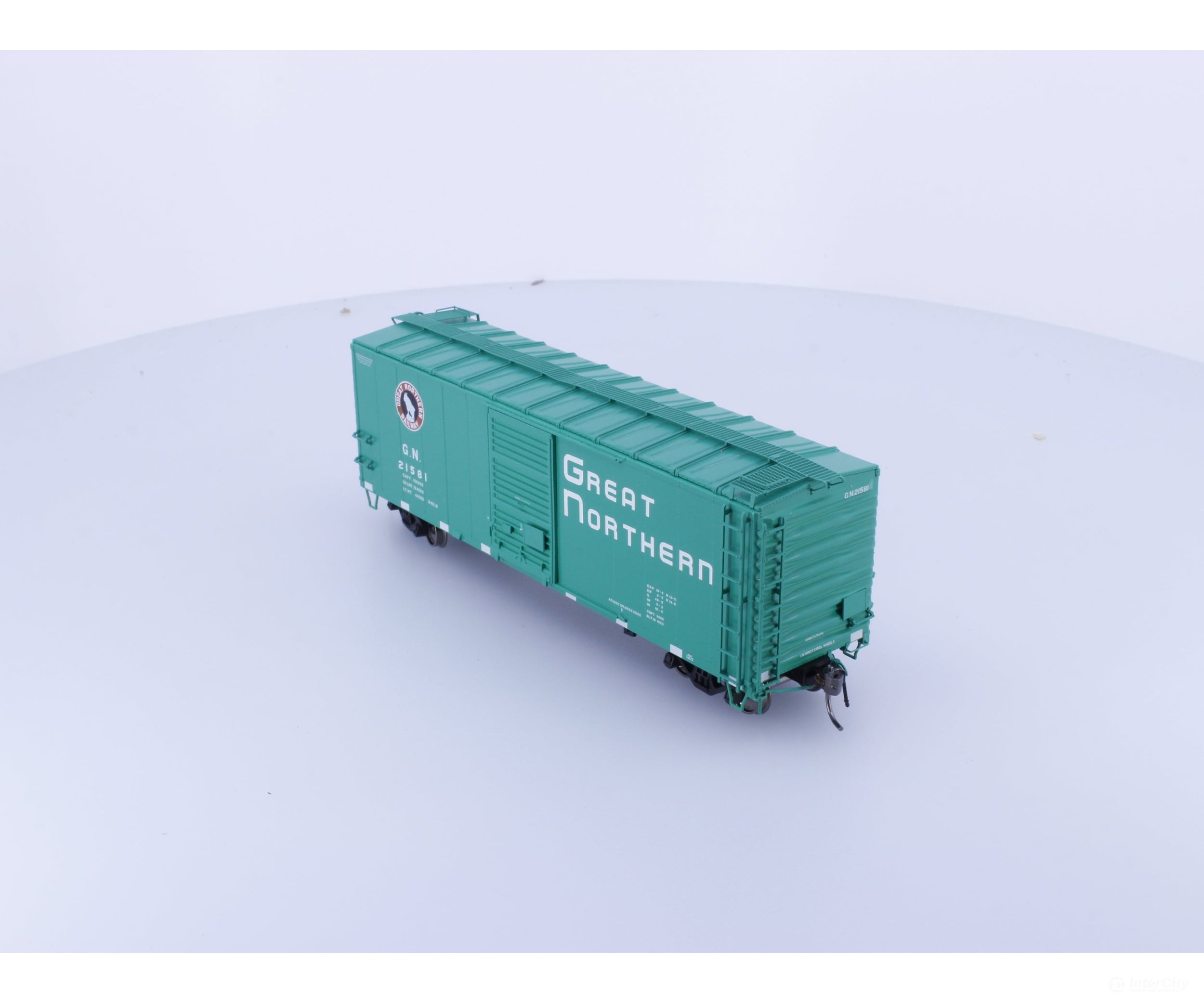 Rapido 155003A HO 40’ Box Car With Early IDNE Glacier Green Great Northern (GN) 21581 Freight Cars