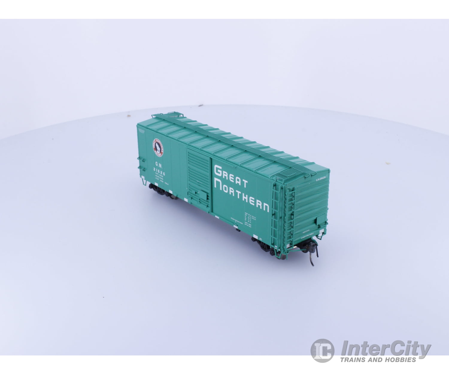 Rapido 155003A HO 40’ Box Car With Early IDNE Glacier Green Great Northern (GN) 21626 Freight Cars