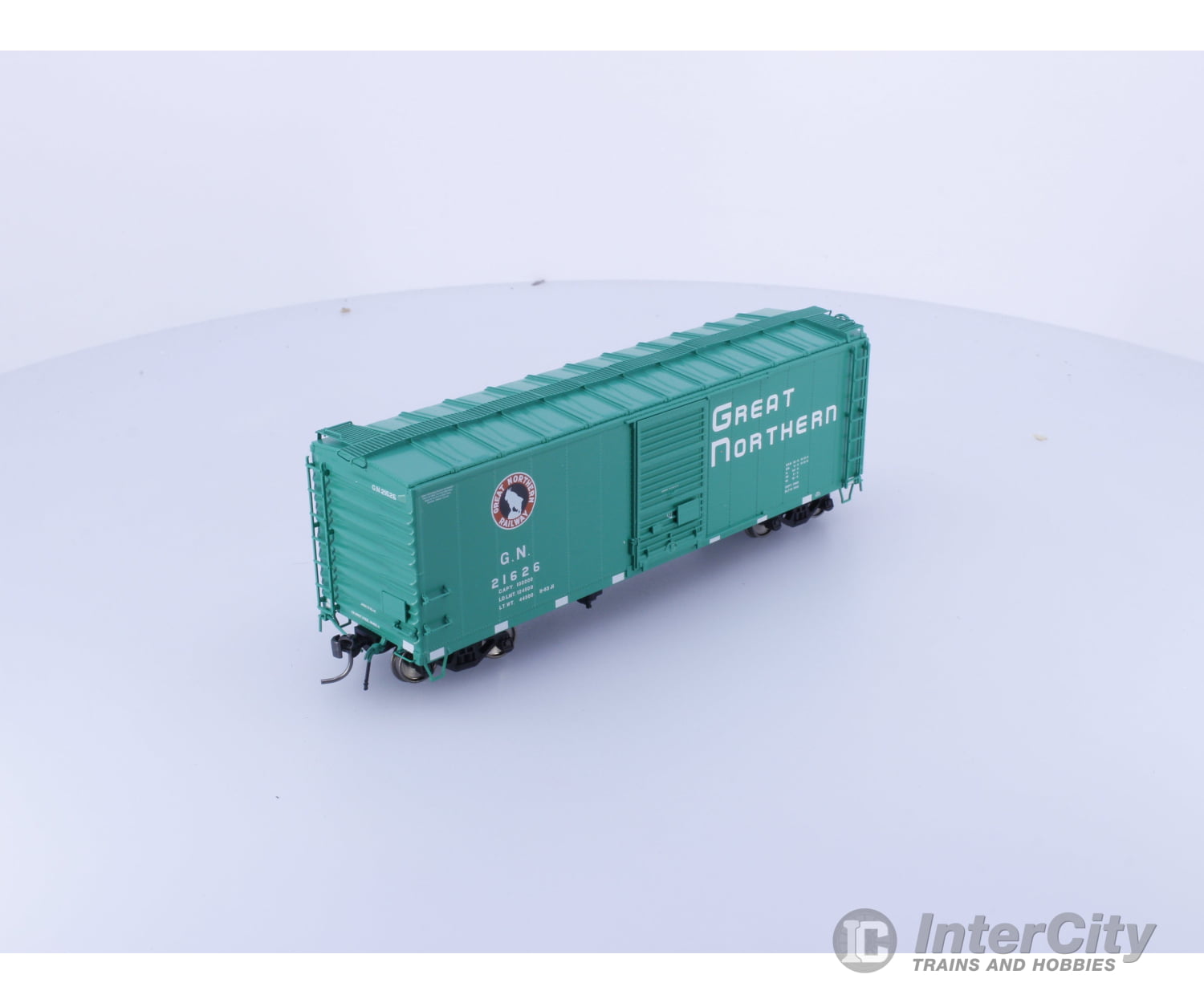 Rapido 155003A HO 40’ Box Car With Early IDNE Glacier Green Great Northern (GN) 21626 Freight Cars