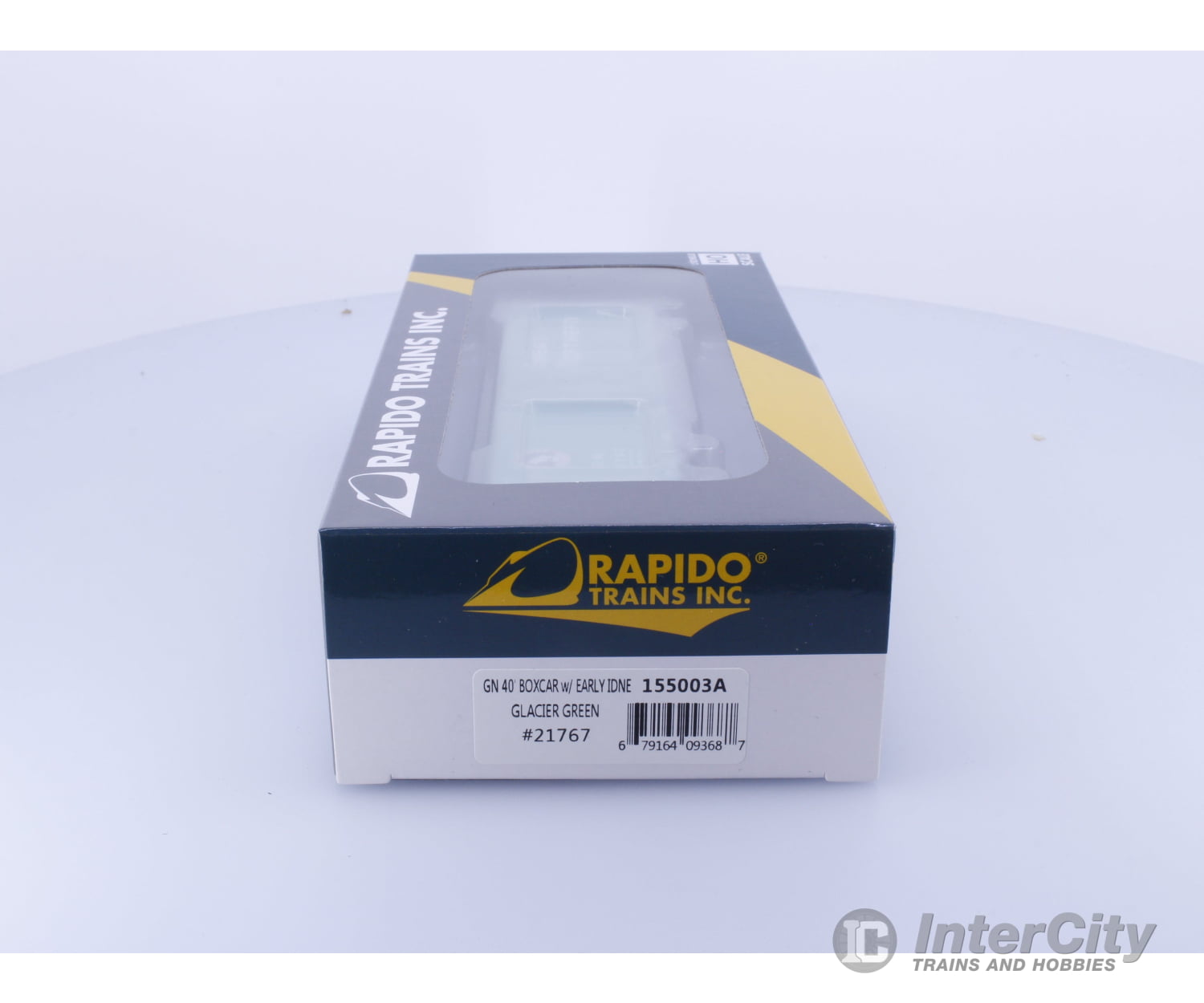 Rapido 155003A HO 40’ Box Car With Early IDNE Glacier Green Great Northern (GN) 21767 Freight Cars