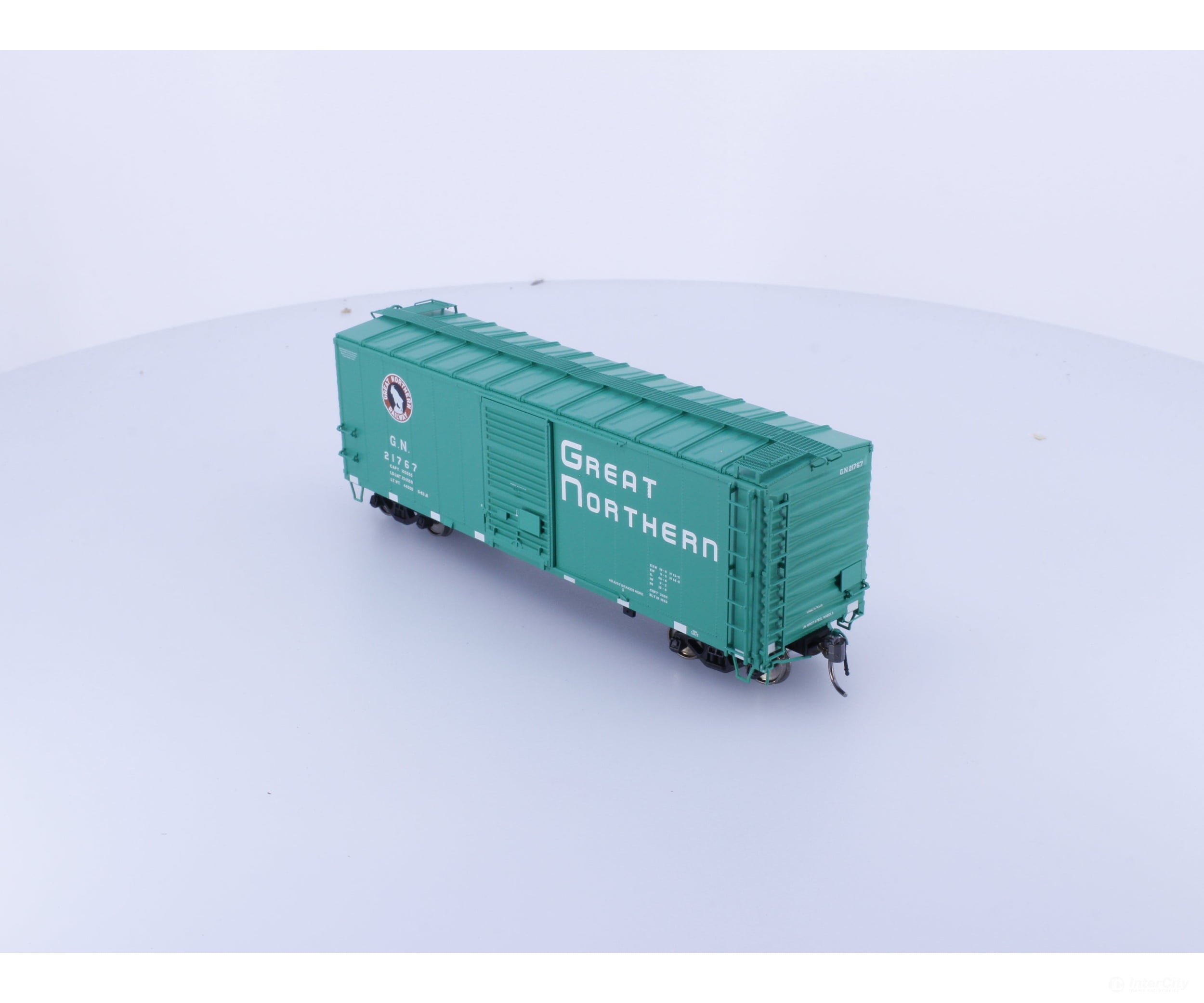Rapido 155003A HO 40’ Box Car With Early IDNE Glacier Green Great Northern (GN) 21767 Freight Cars