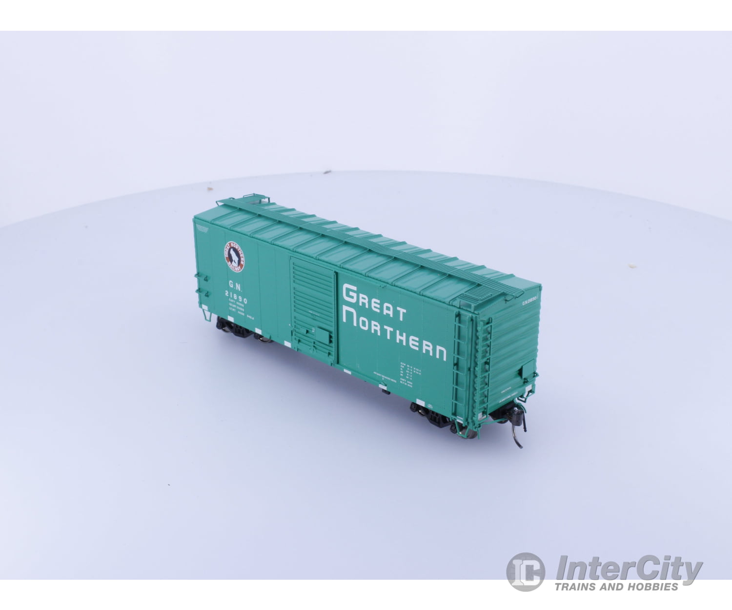 Rapido 155003A HO 40’ Box Car With Early IDNE Glacier Green Great Northern (GN) 21890 Freight Cars