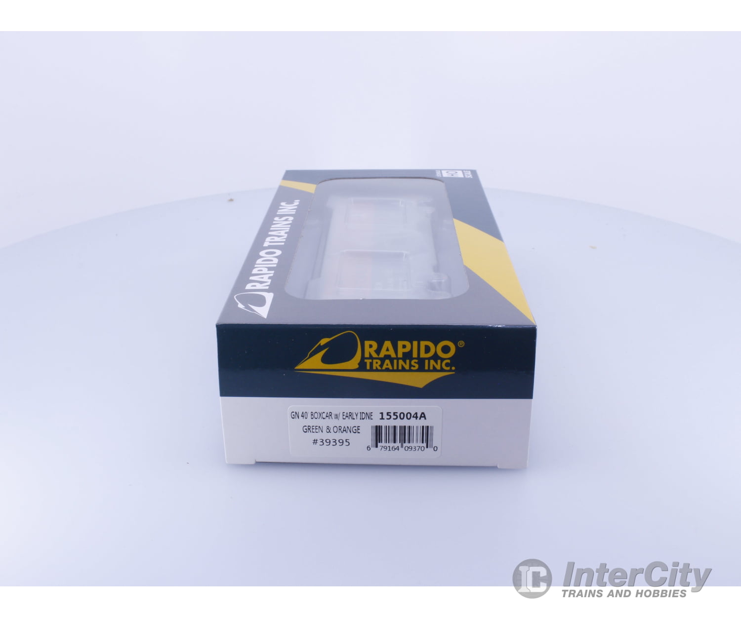 Rapido 155004A HO 40’ Box Car With Early IDNE Green and Orange Great Northern (GN) 39395 Freight Cars