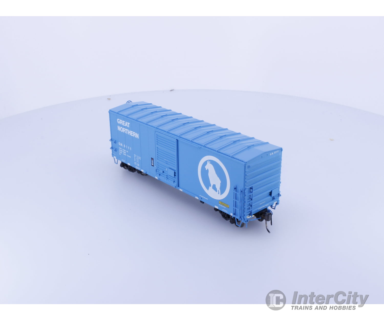 Rapido 155007A HO 40’ Box Car With Late IDNE Big Sky Blue Great Northern (GN) 5111 Freight Cars