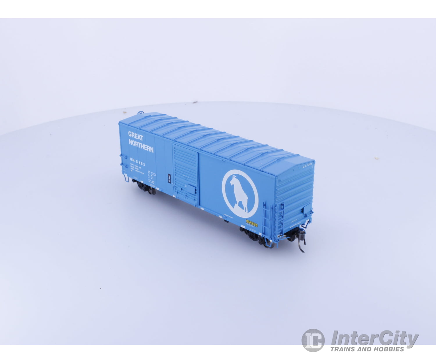 Rapido 155007A HO 40’ Box Car With Late IDNE Big Sky Blue Great Northern (GN) 5363 Freight Cars