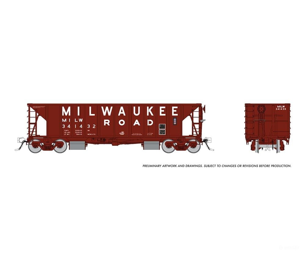 Rapido 158010A Ho Nsc Ballast Car: Milwaukee Road: Single Car Freight Cars