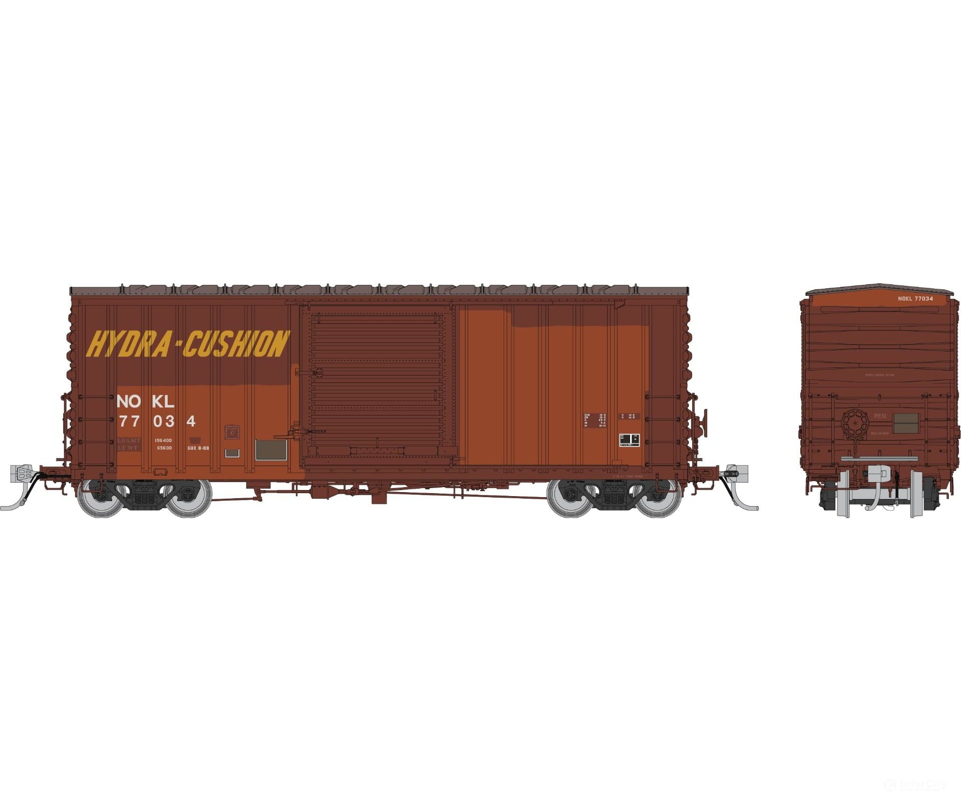 Rapido 164010A HO PC&F B-100-34 Boxcar: Northwestern Oklahoma Railroad (NOKL): Single Car Freight Cars