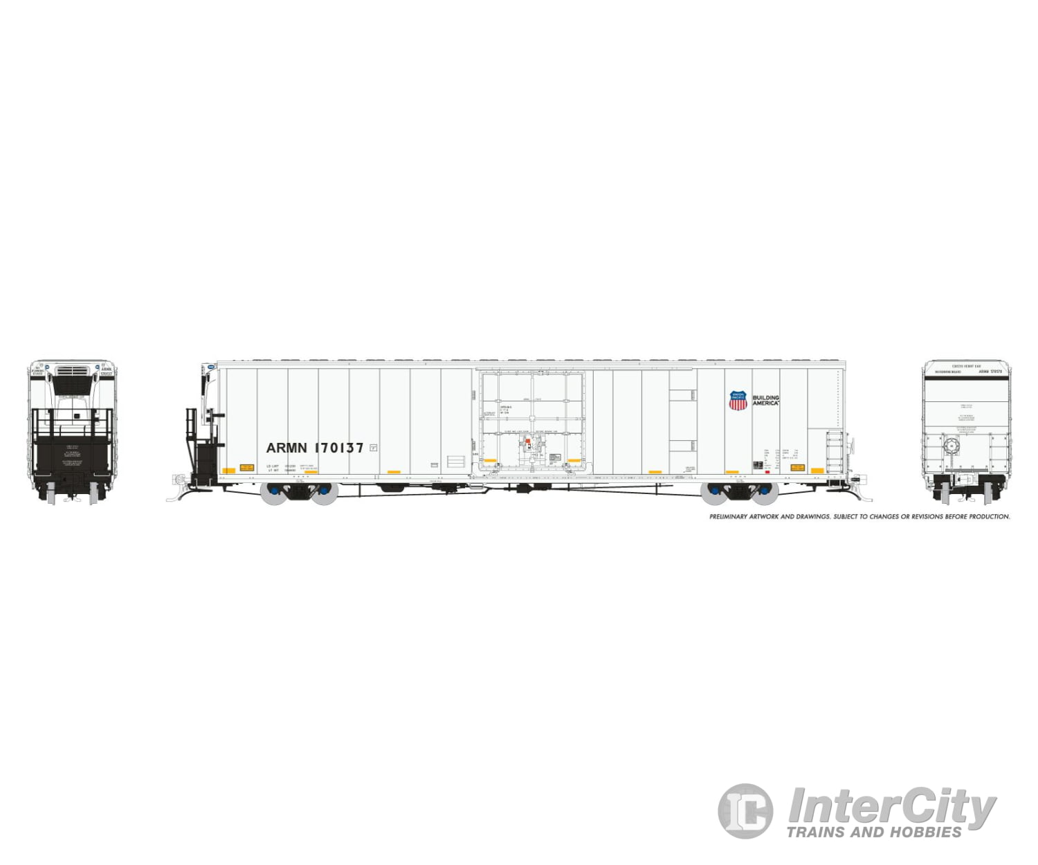 Rapido 167504A HO Greenbrier 7780cuft Reefer w/Sound: Union Pacific: Single Car #1 Freight Cars