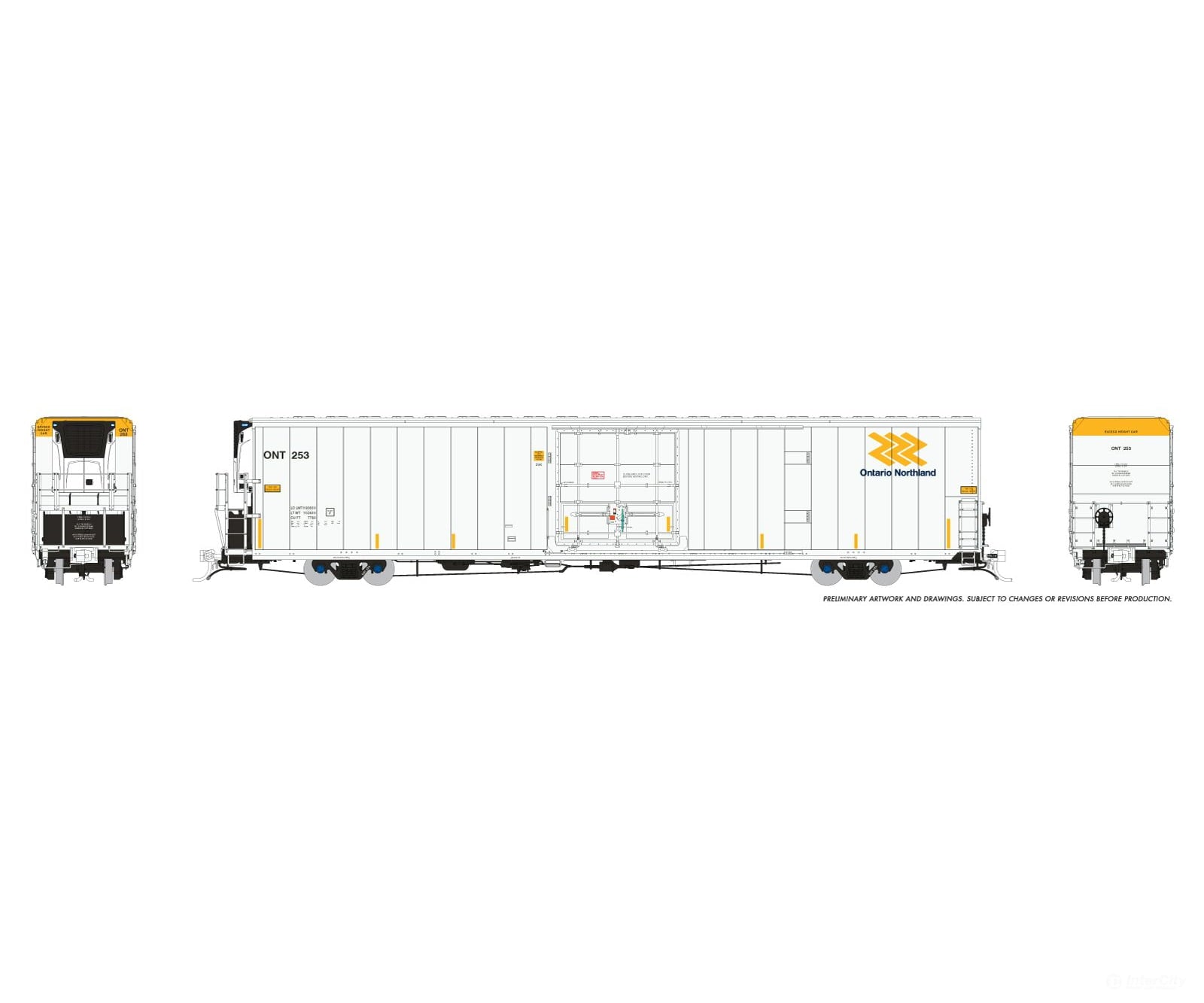 Rapido 167507A HO Greenbrier 7780cuft Reefer w/Sound: Ontario Northland: Single Car Freight Cars