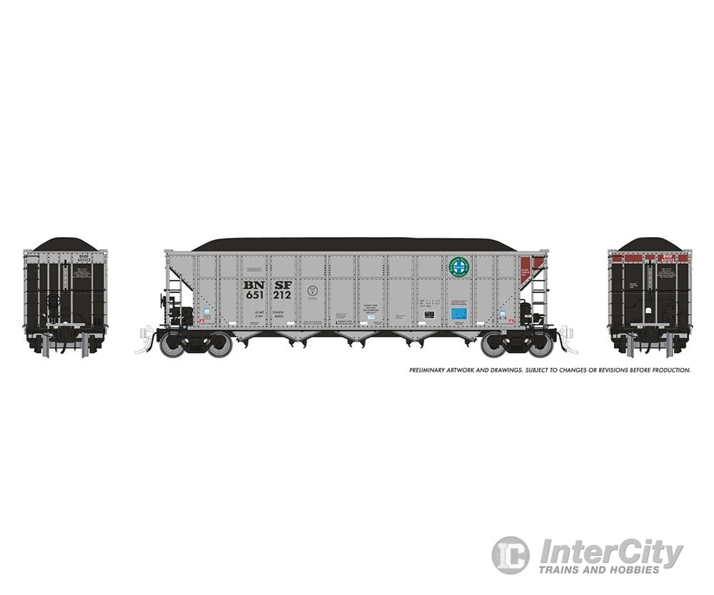 Rapido 169043A HO AutoFlood III Coal Hopper: BNSF - Circle Cross: Single Car #2 Freight Cars