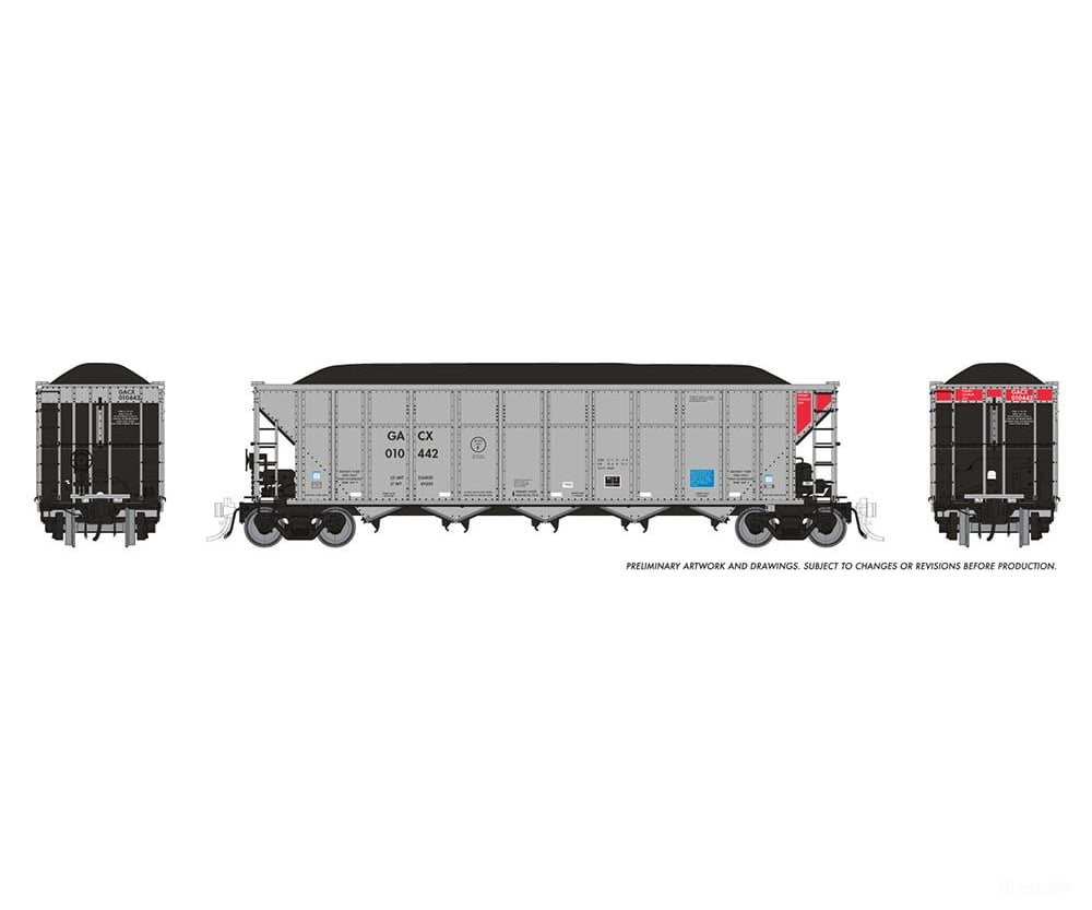 Rapido 169050A HO AutoFlood III Coal Hopper: GACX: Single Car #2 Freight Cars