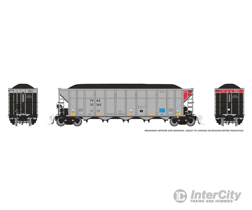 Rapido 169057A HO AutoFlood III Coal Hopper: TVAX: Single Car #3 Freight Cars