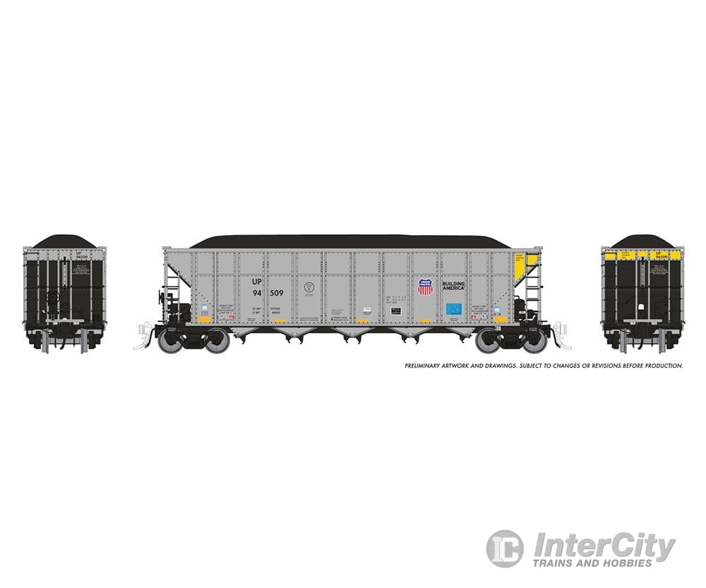 Rapido 169062A HO AutoFlood III Coal Hopper: UP - Building America: Single Car #2 Freight Cars