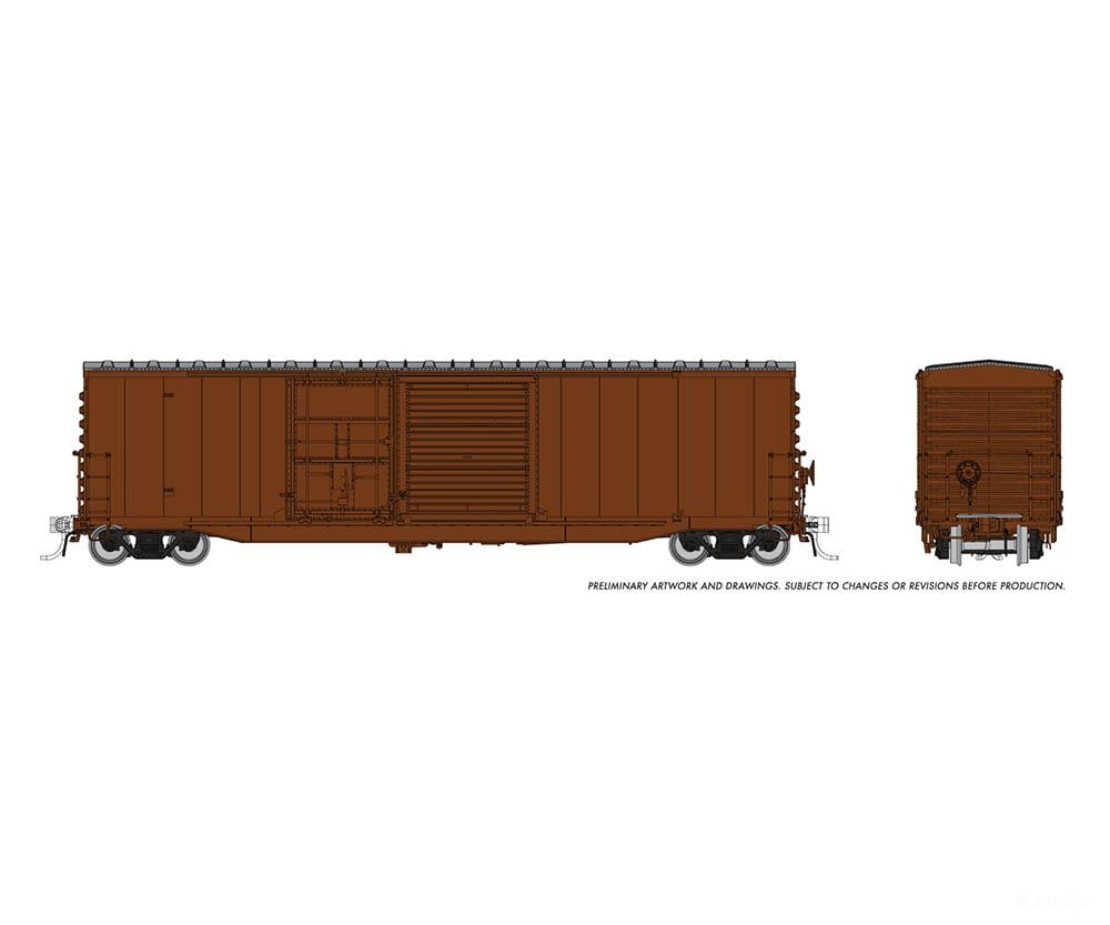 Rapido 173099 Ho Nsc 5304 Boxcar: Painted Unlettered Freight Cars