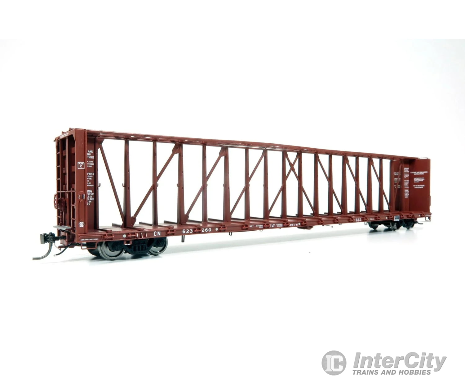 Rapido 174003 Ho Scale Nsc 73’ Centerbeam Flatcar Canadian National Cn Assorted Road #S Freight Cars
