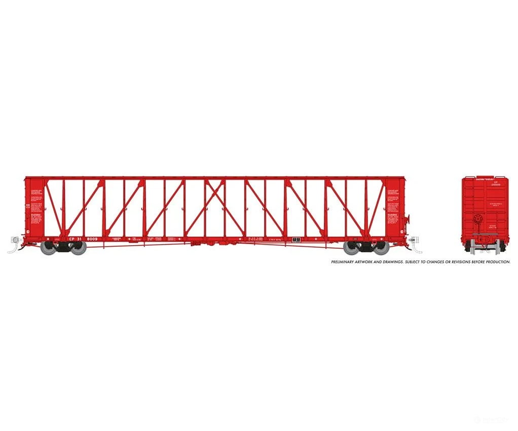 Rapido 174004 Ho Scale Nsc 73’ Centerbeam Flatcar Cp Rail Assorted Road #S Freight Cars