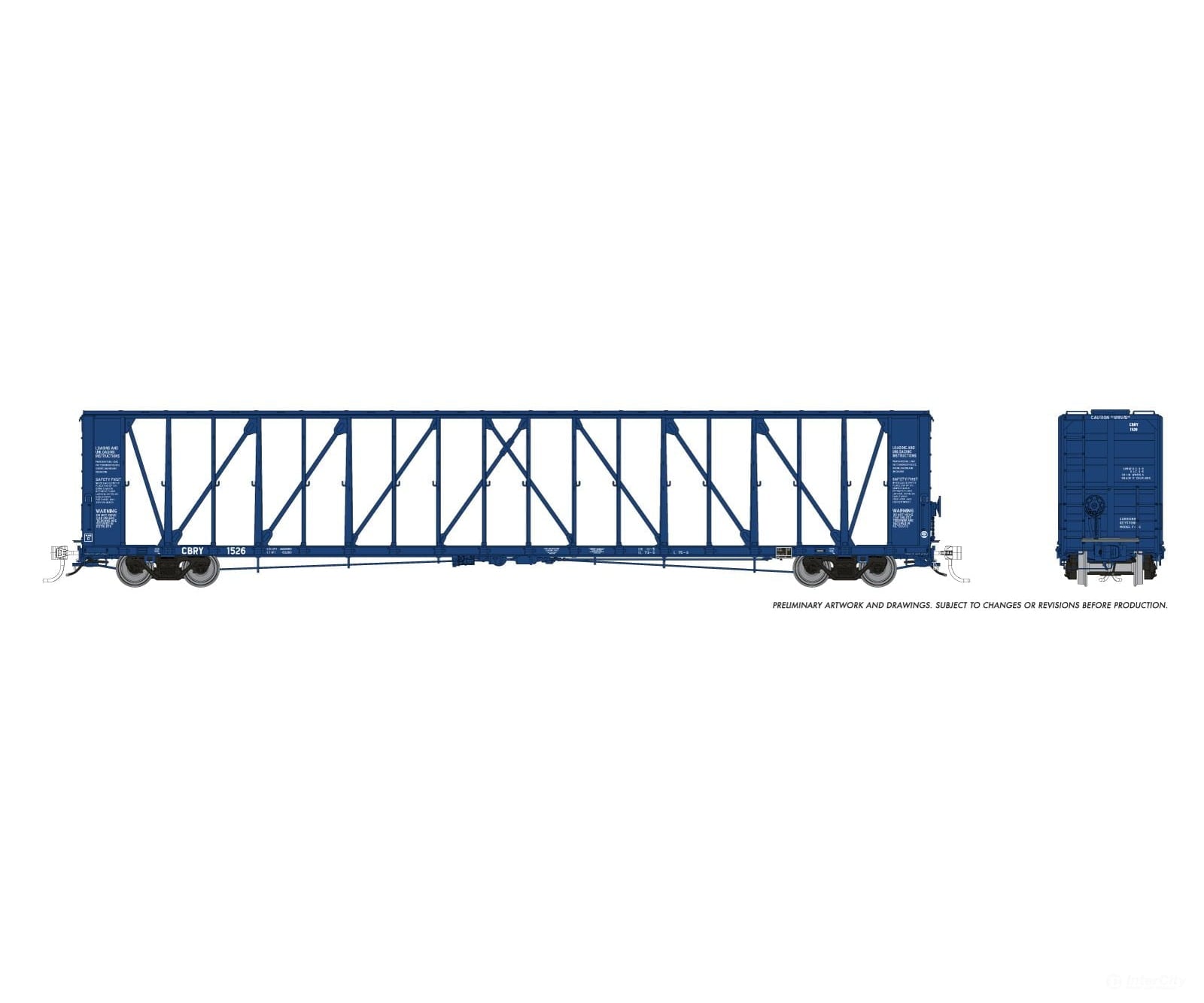 Rapido 174011A HO NSC Centerbeam Flatcar: Copper Basin Railway - Red: Single Car Freight Cars