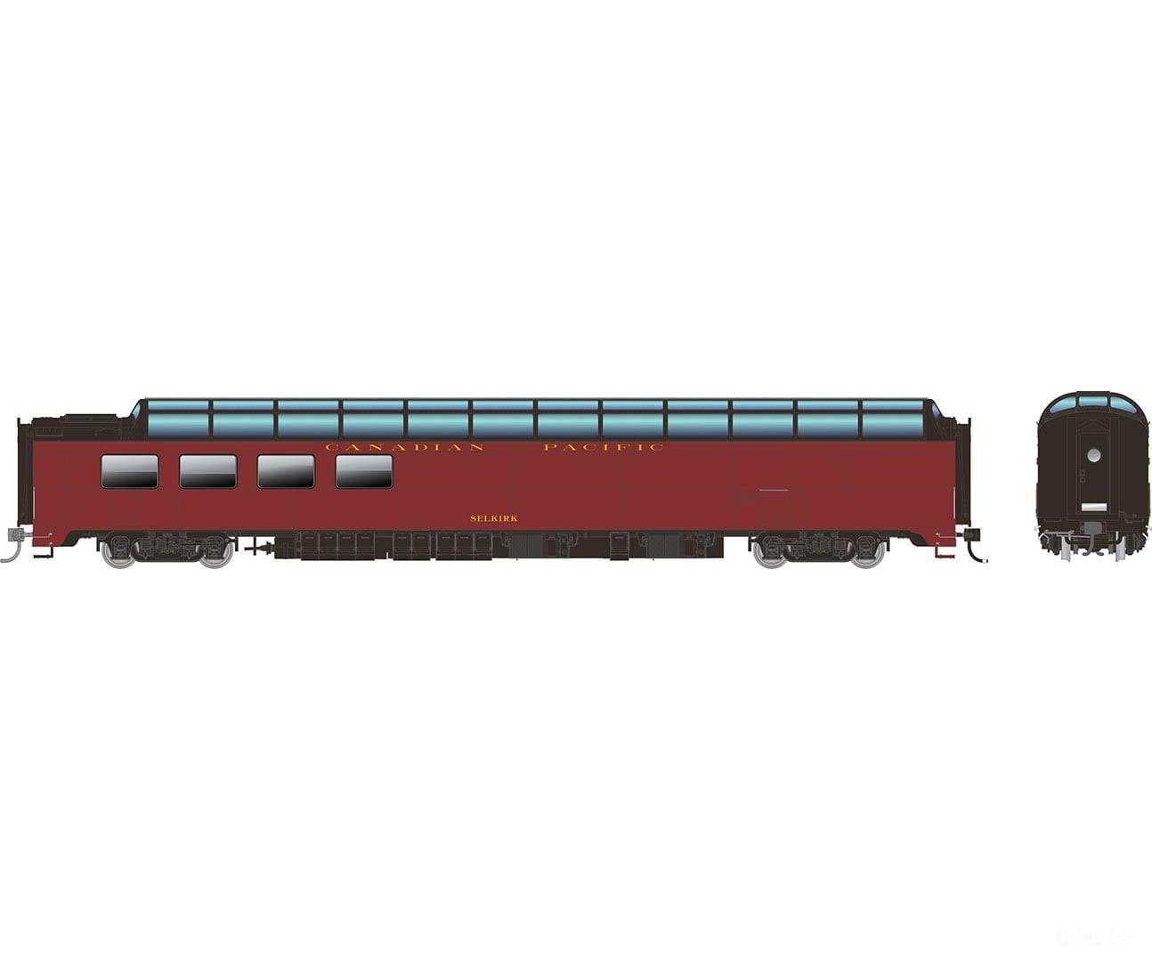 Rapido 175014 Ho Sp Dome-Lounge W/Flat Sides: Canadian Pacific: #3605 ’Selkirk’ Passenger Cars