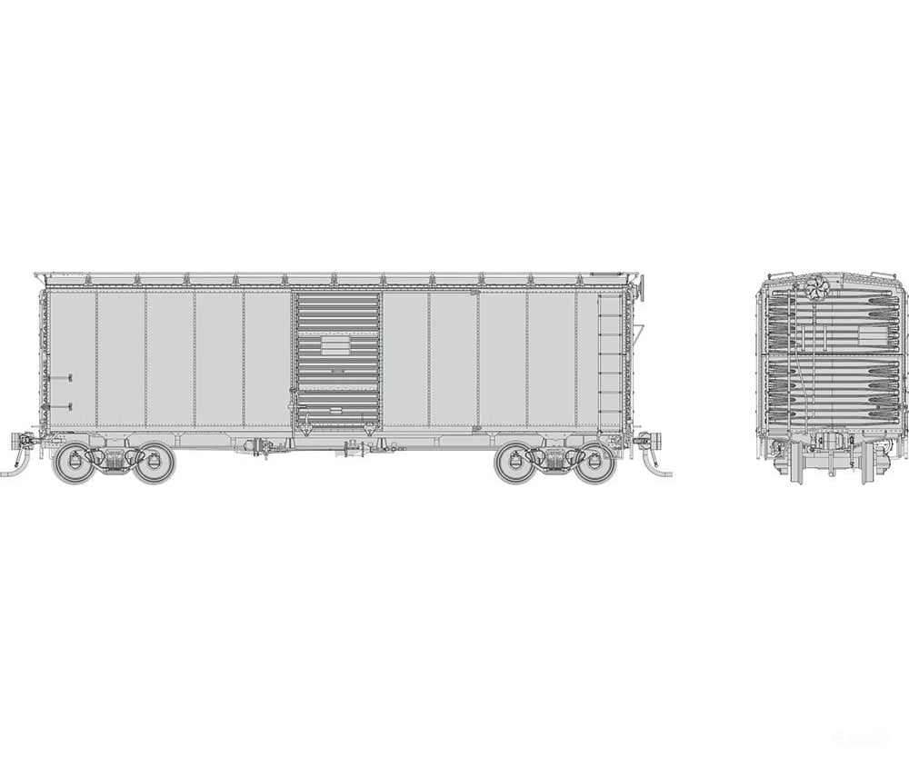 Rapido 183099 HO 1937 AAR 40’ Boxcar - CPR: Undecorated: Single Car Freight Cars