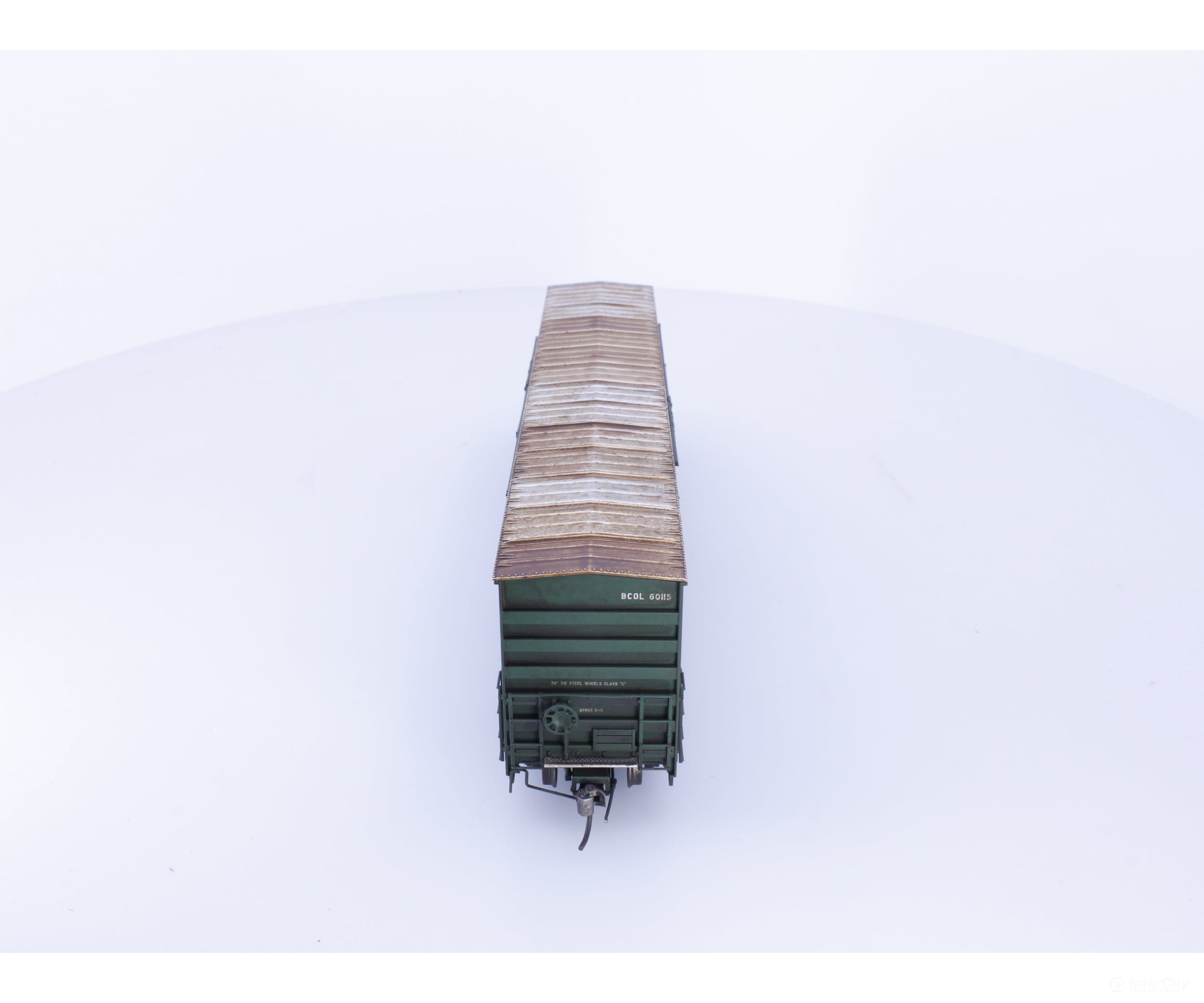 Rapido 191002A-WMT-H HO Trenton Works 6637cuft boxcar: BC Rail - As-Delivered #2 - Weathered by WEATHER MY TRAINS