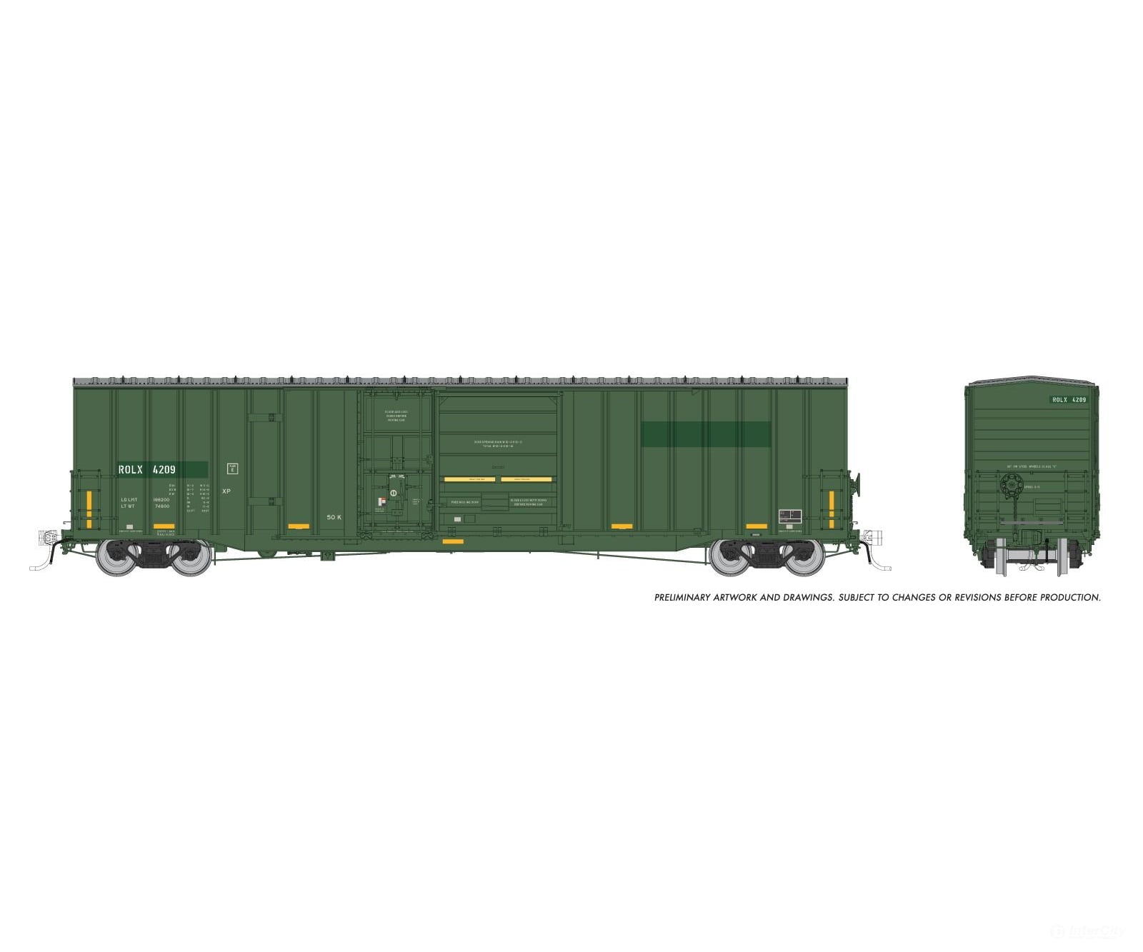 Rapido 191010 HO Trenton Works 6637cuft boxcar: Railroad Of Lies (ROLX): #4212 Single Car Freight Cars