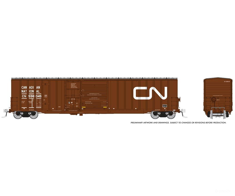 Rapido 193002A HO Trenton Works 6348 boxcar: CN - As-Delivered: Single Car #2 Freight Cars