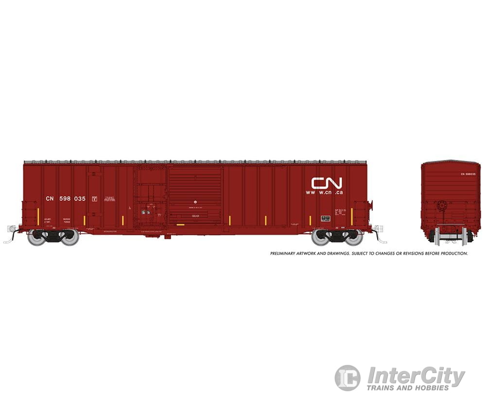 Rapido 193005A HO Trenton Works 6348 boxcar: CN - Website: Single Car Freight Cars