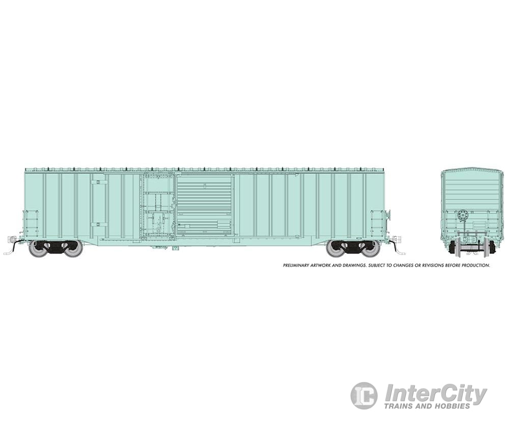 Rapido 193099 HO Trenton Works 6348 boxcar: Painted Unlettered Freight Cars
