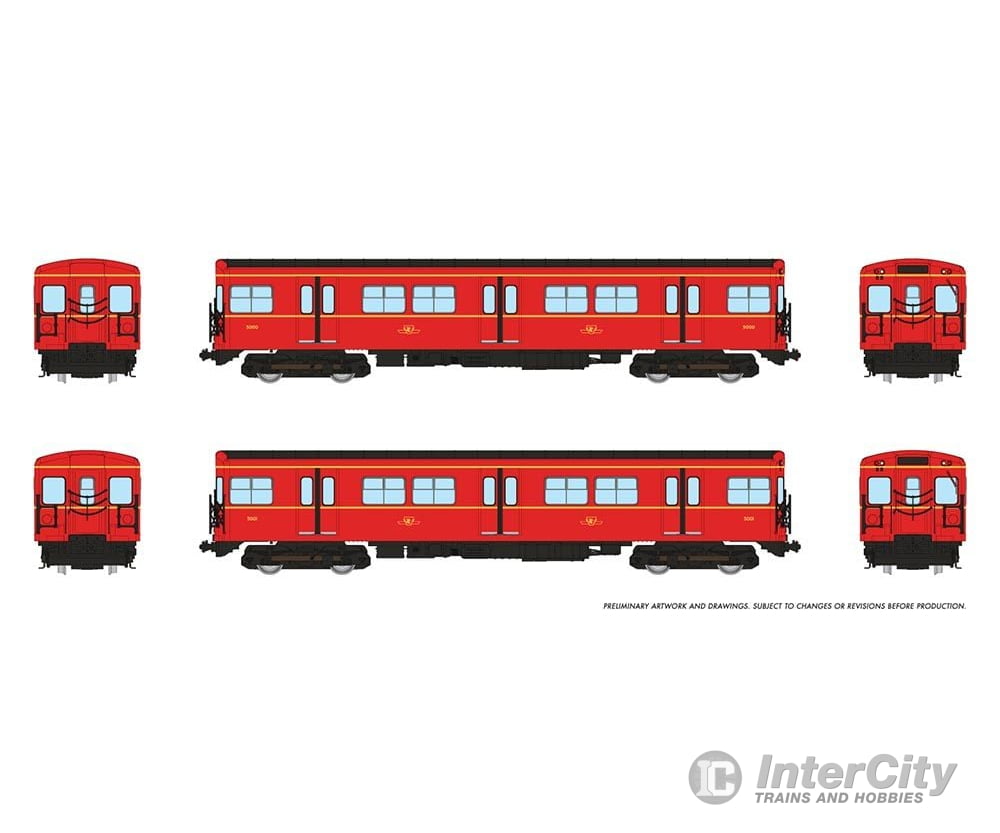 Rapido 206004 Ho Ttc G-Class Subway: 2-Car Train + Display Platform: #5000+5001 Locomotives