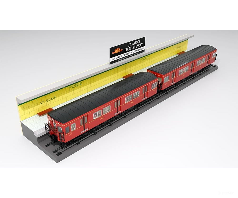 Rapido 206004 Ho Ttc G-Class Subway: 2-Car Train + Display Platform: #5000+5001 Locomotives