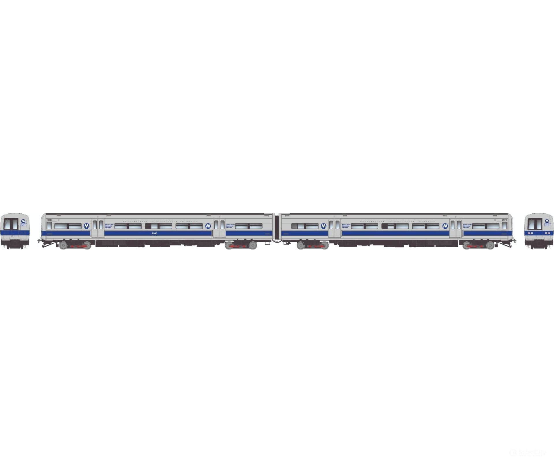Rapido 207551 Ho Budd M3A Set (Dc/Dcc/Sound): Mncr - Blue Stripe Scheme: #8000 + 8001 Locomotives