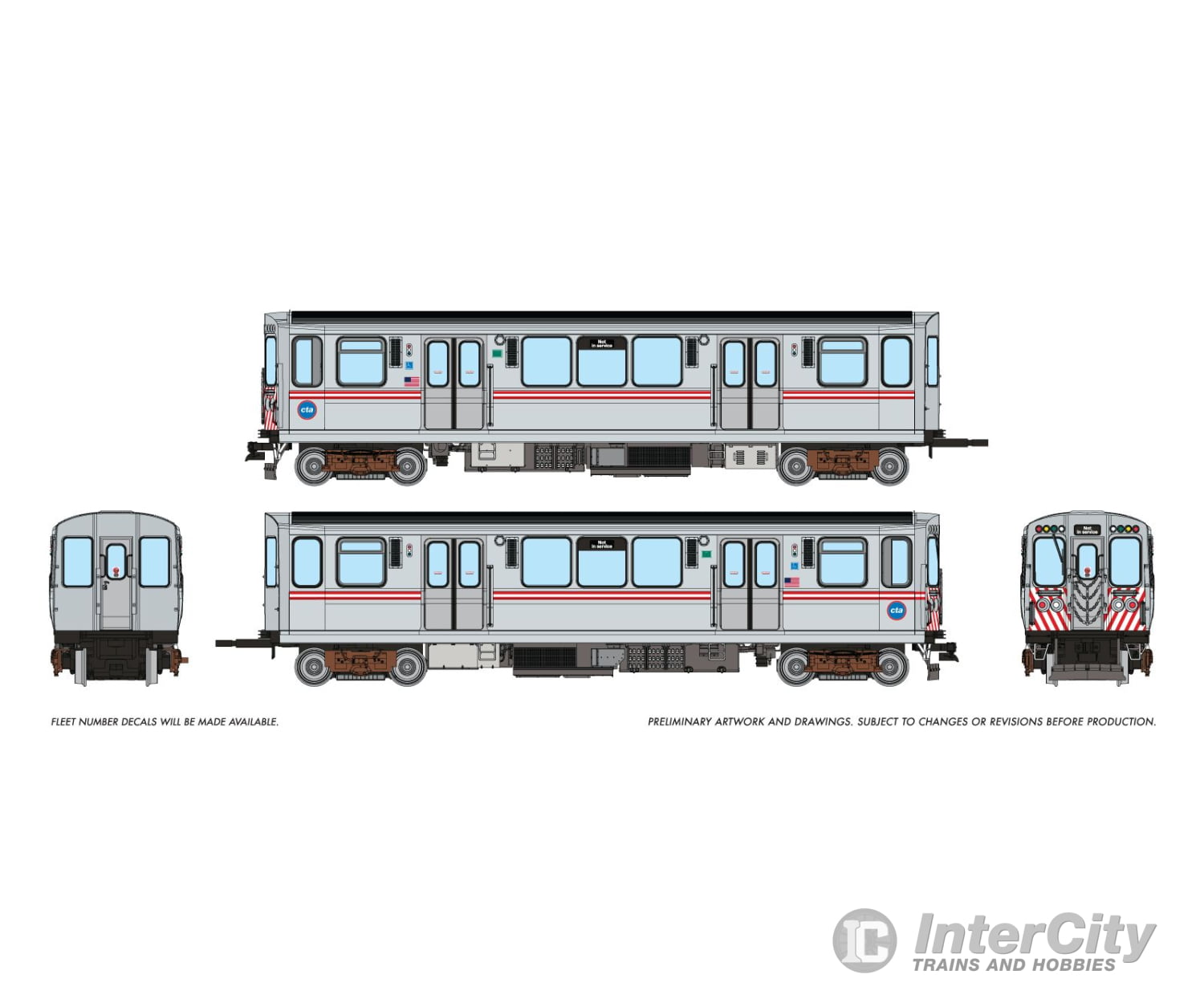 Rapido 208513 HO CTA 2600-series L (DC/DCC/Sound): Work Motor Scheme: #3139 + 3140 Locomotives