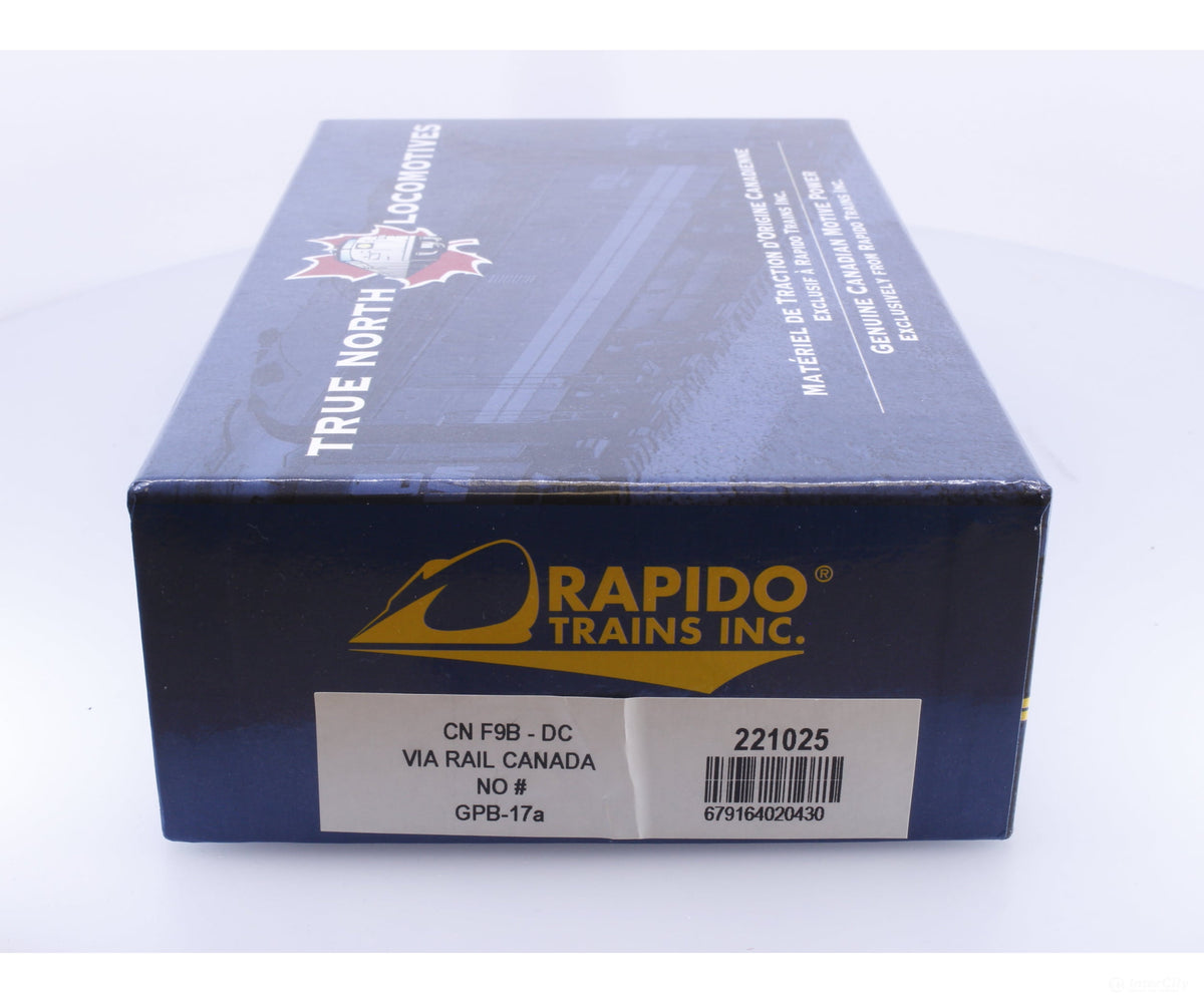 Rapido 221025 HO F9B Dummy Diesel B Unit Patched CN Via Rail (VIA) - Locomotives