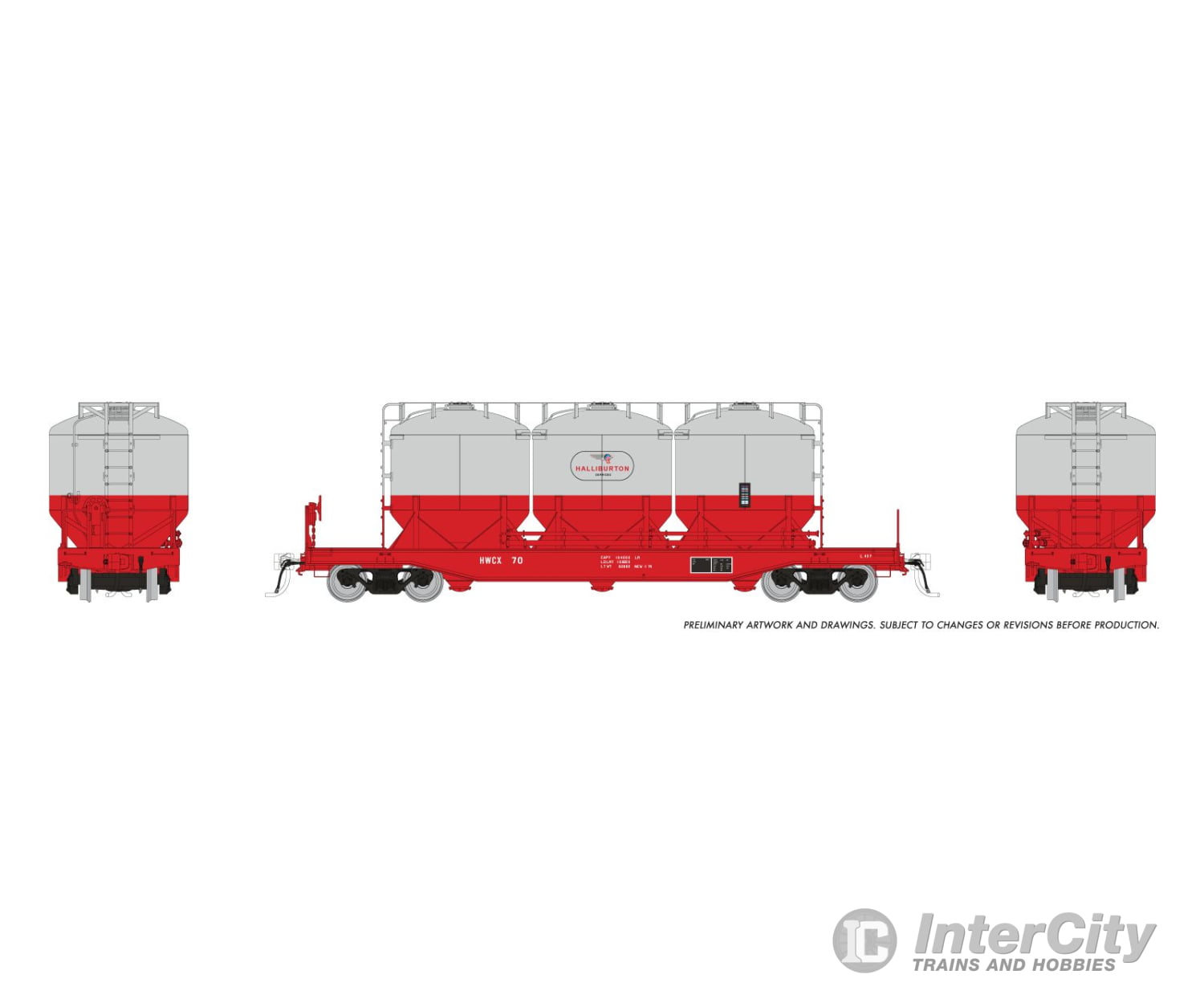 Rapido 224002A HO Halliburton Cement Car: 1970s Scheme: Single Car