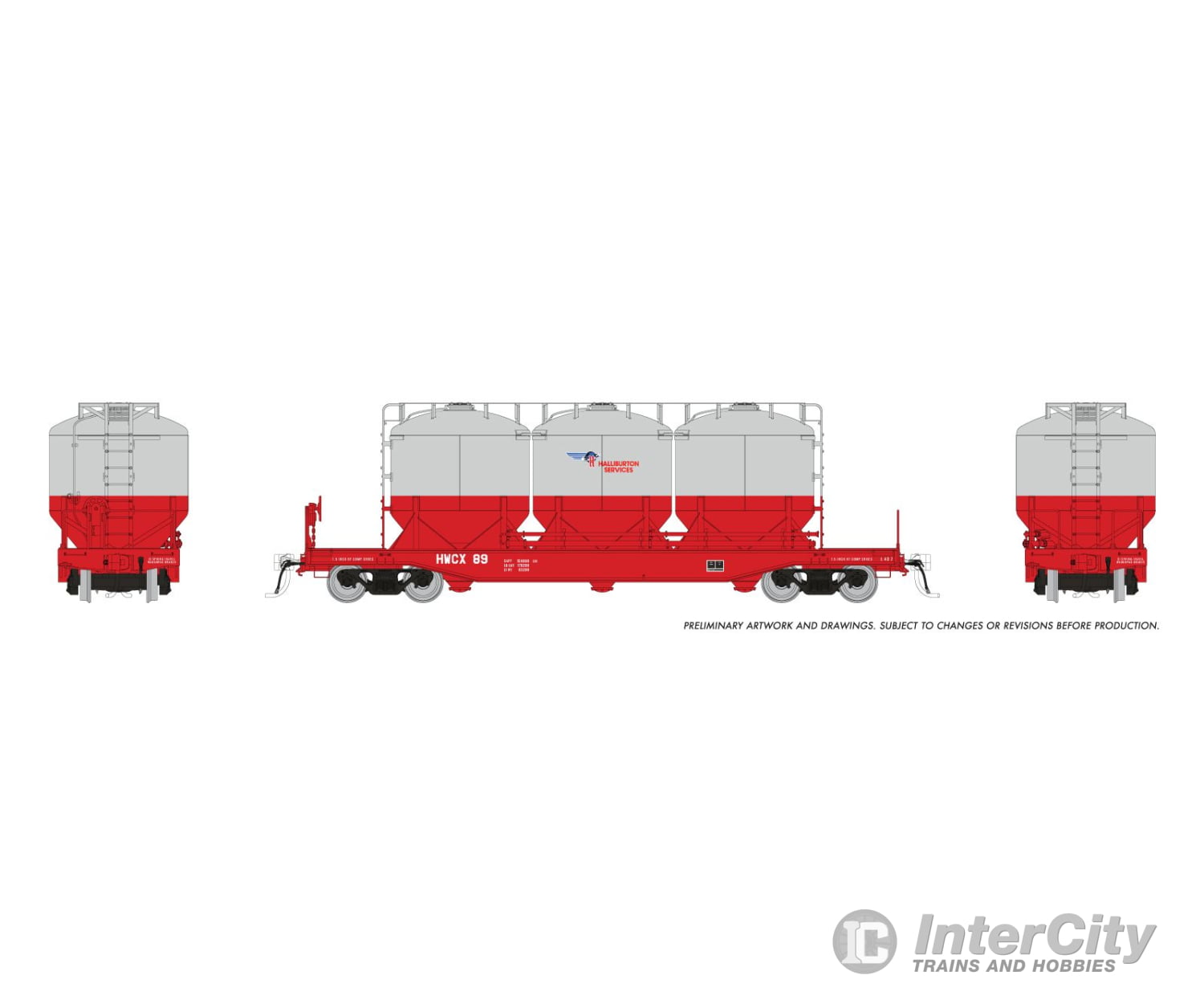 Rapido 224003A HO Halliburton Cement Car: 1980s Scheme: Single Car
