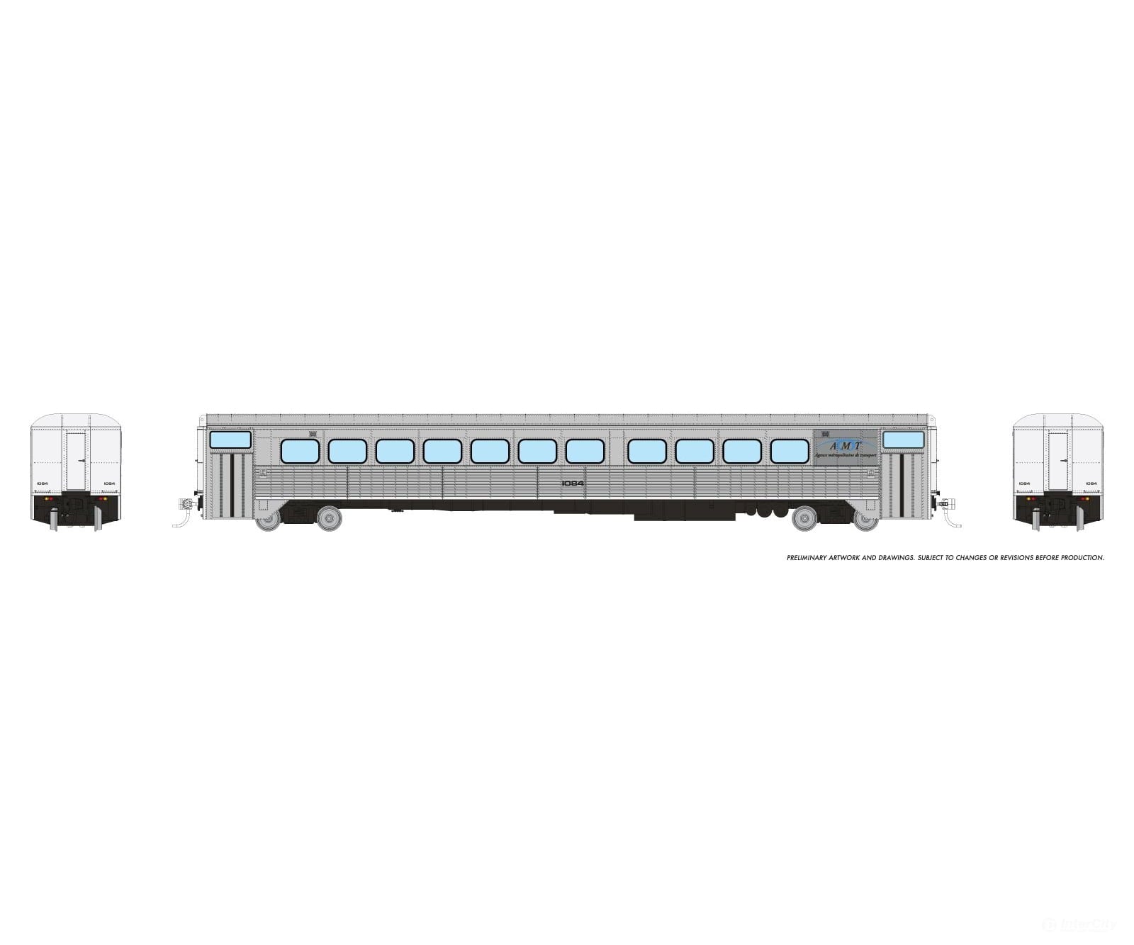 Rapido 226116 HO H-S Commuter Coach: AMT Montreal: #1084 Passenger Cars