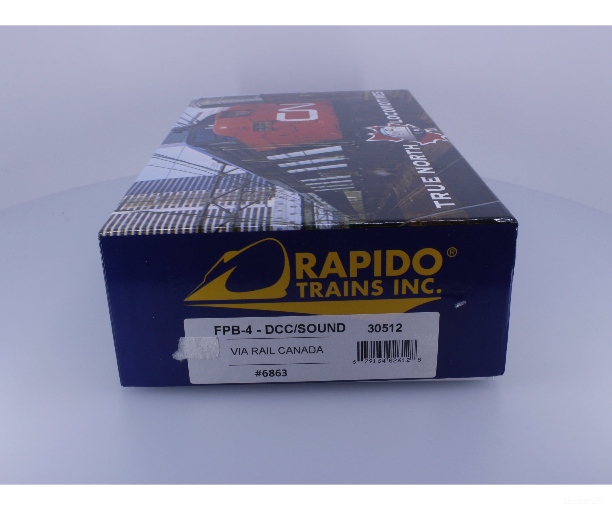 Rapido 30512 HO FPB-4 Diesel B Unit #1 Via Rail (VIA) 6863 DCC & Sound Locomotives