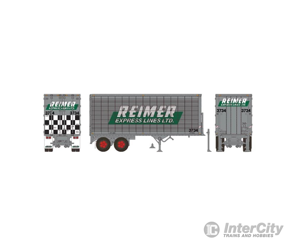 Rapido 403083 Ho 26’ Can-Car Dry Van Trailer: Reimer Trucking: #3742 Freight Loads & Containers