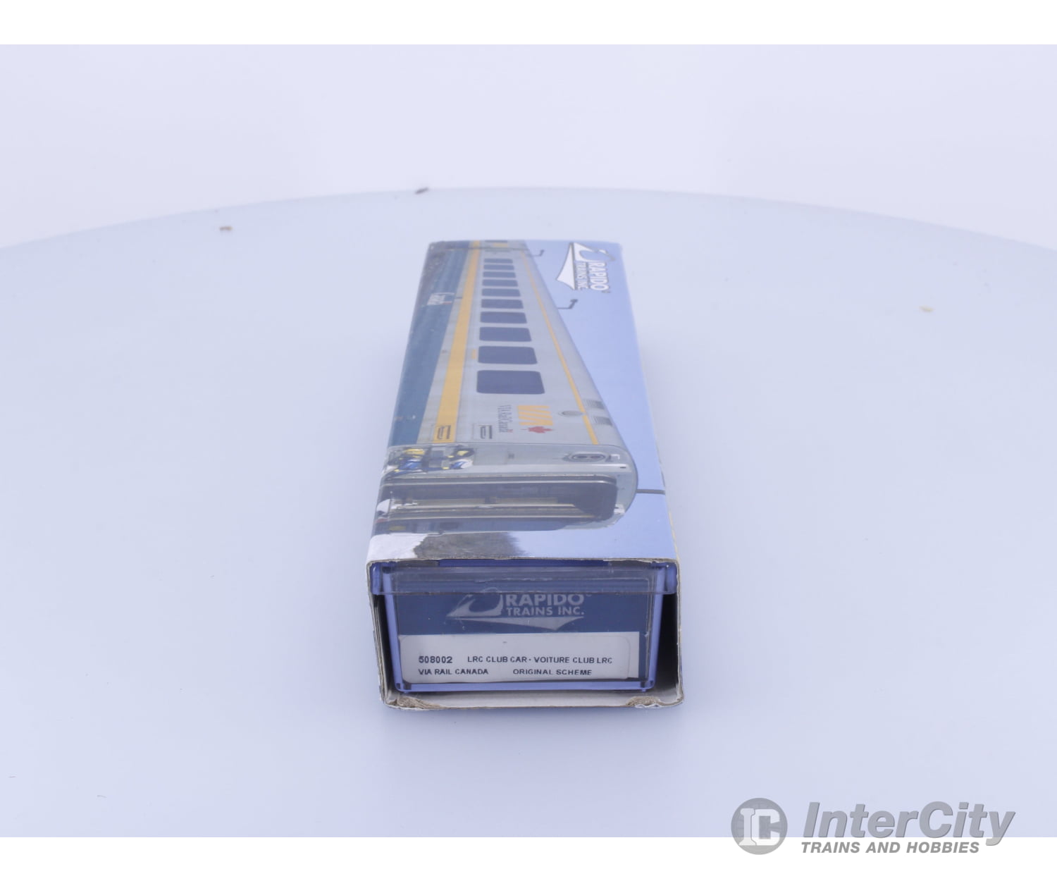 Rapido 508002 N LRC Club Car Original Scheme Via Rail (VIA) Passenger Cars