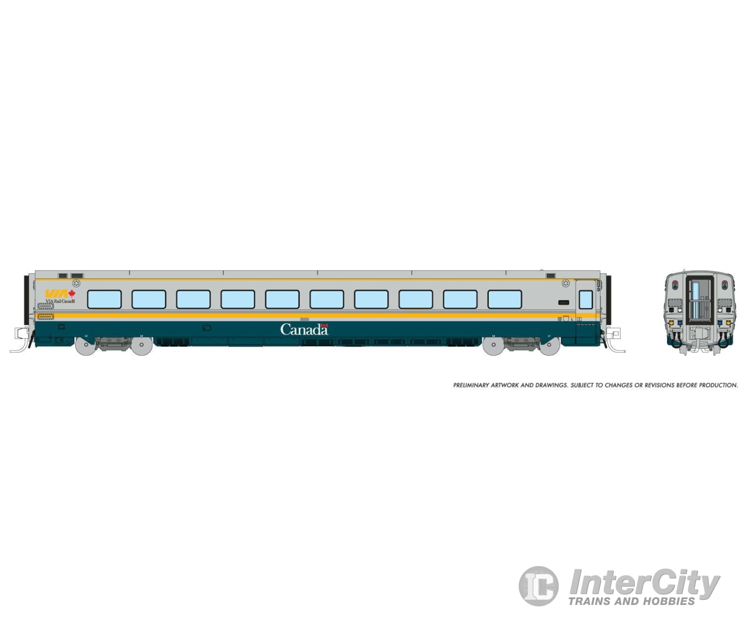 Rapido 508014 N LRC Coach: VIA Rail - Renaissance Scheme Passenger Cars