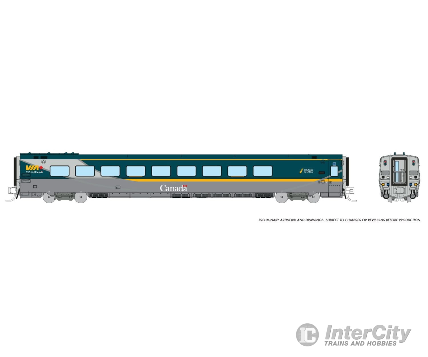 Rapido 508015 N LRC Business Class Coach: VIA Rail - Renaissance Scheme Passenger Cars