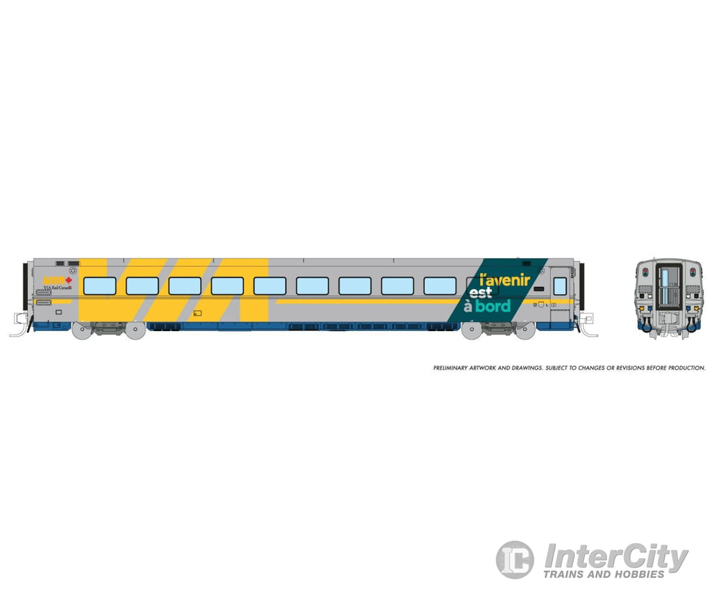 Rapido 508016 N LRC Coach: VIA Rail - The Future Is On Board Wrap Passenger Cars