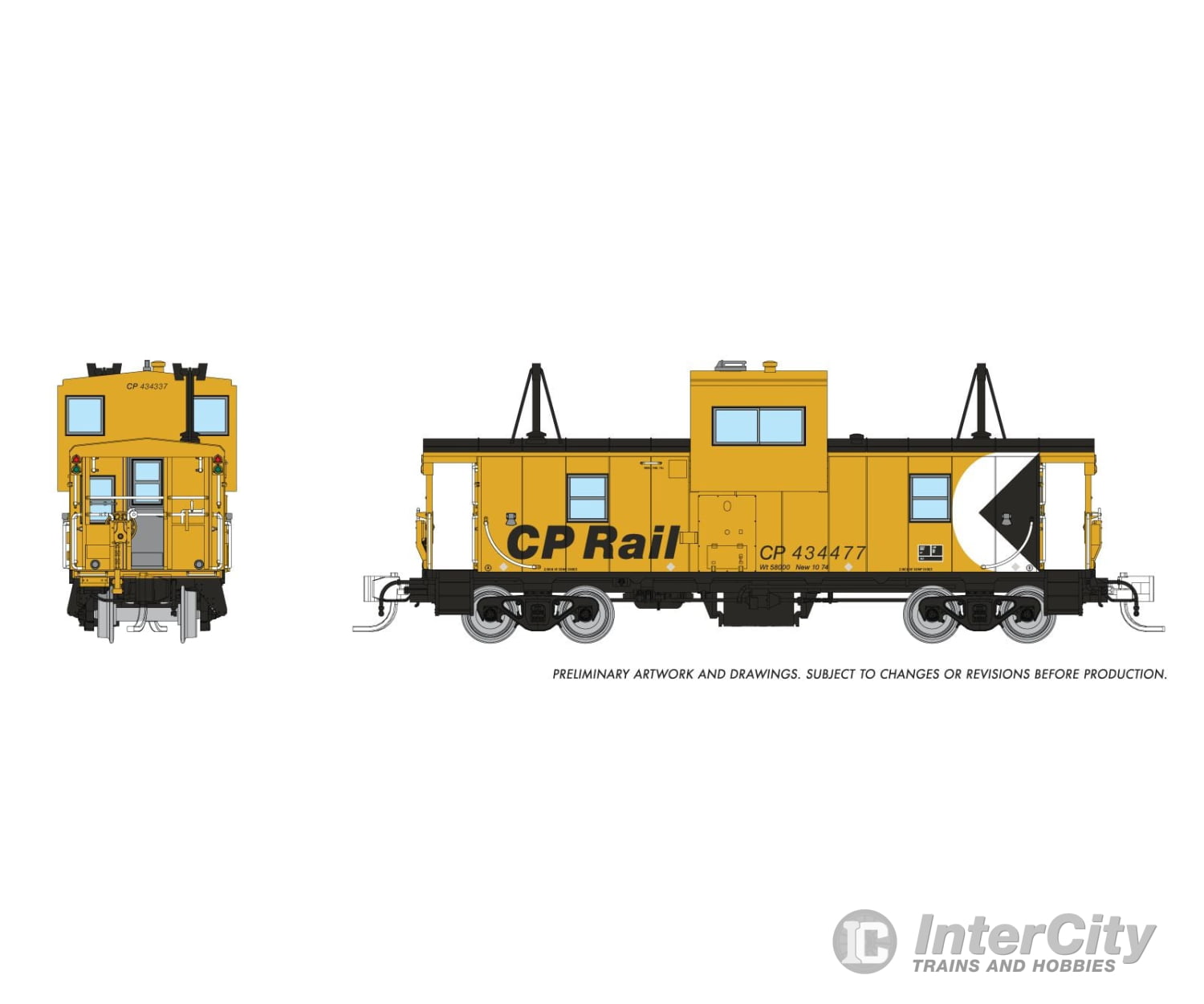 Rapido 510005 N Wide Vision Caboose: Canadian Pacific: #434590 Freight Cars