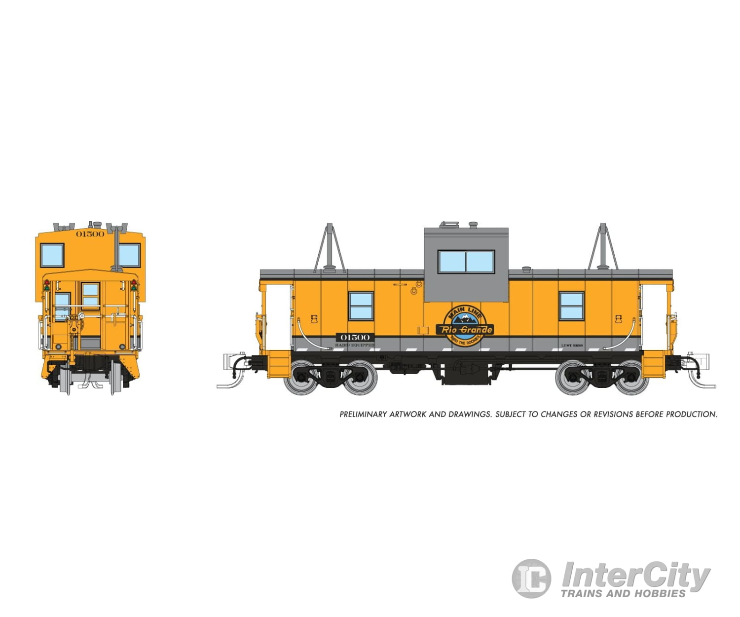 Rapido 510036 N Wide Vision Caboose: Rio Grande: #01506 Freight Cars